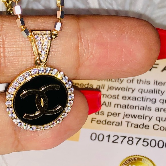 10k solid real gold deisgner pendant,NOT PLATED! Free appraisal, Christmas gift - Picture 7 of 7